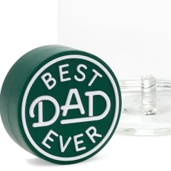 Charmers Best Dad Ever Green Silicone Charm