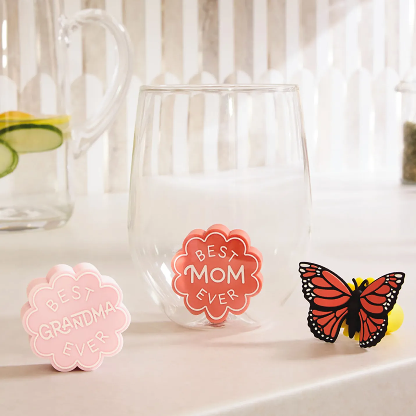 Charmers Best Grandma Ever Pink Silicone Charm