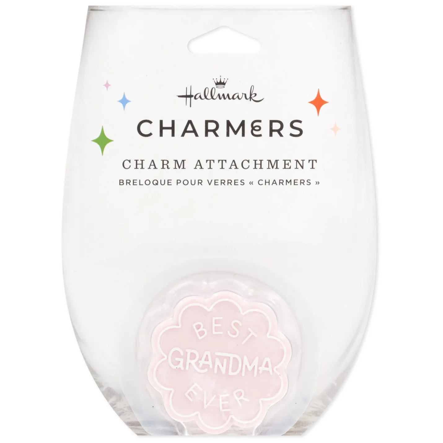 Charmers Best Grandma Ever Pink Silicone Charm