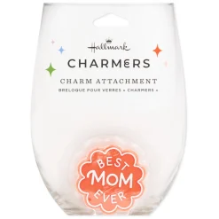 Charmers Best Mom Ever Coral Silicone Charm