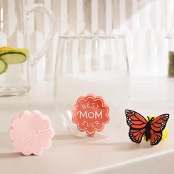 Charmers Best Mom Ever Coral Silicone Charm