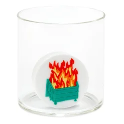 Charmers Dumpster Fire Funny Silicone Charm, 1.75" H