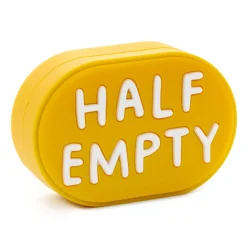 Charmers Half Full/Half Empty Funny Silicone Charm, 1.88" W