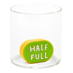 Charmers Half Full/Half Empty Funny Silicone Charm, 1.88" W