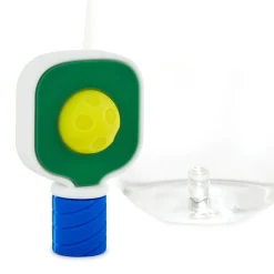 Charmers Pickleball Paddle and Ball Silicone Charm, 2" H
