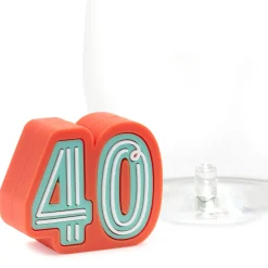 Charmers 40th Birthday Silicone Charm