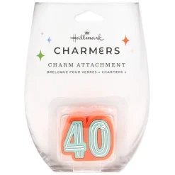 Charmers 40th Birthday Silicone Charm