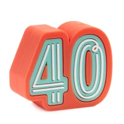 Charmers 40th Birthday Silicone Charm