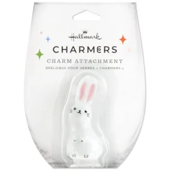 Charmers White Bunny Silicone Charm, 2.6" H