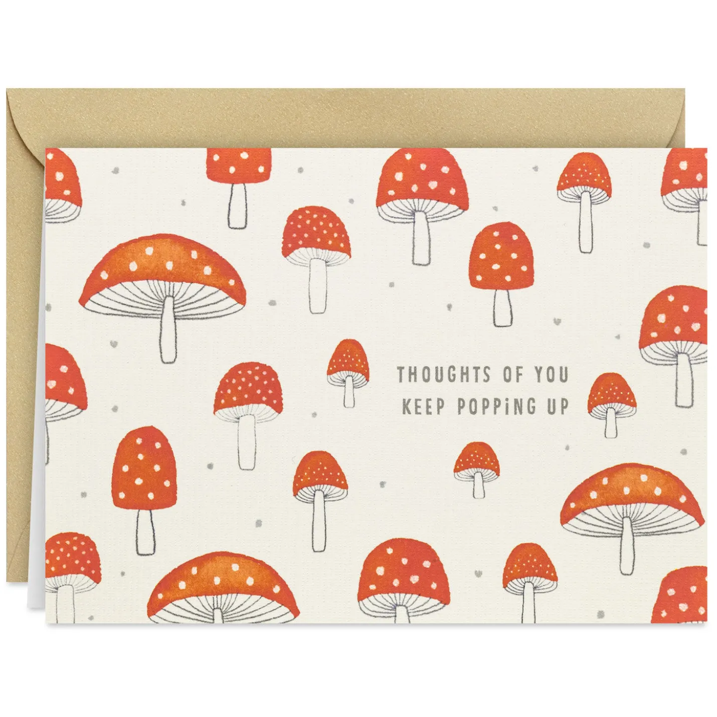 Charming Mushrooms Blank Thinking of You Notes, Pack of 10