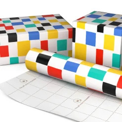 Checkered Cheer Tall Wrapping Paper Roll, 35 sq. ft.