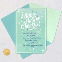 Checklist Baby Shower Card