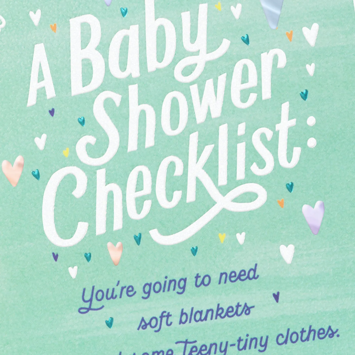 Checklist Baby Shower Card