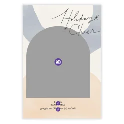 Cheer Abstract Circles Flat Holiday Photo Card