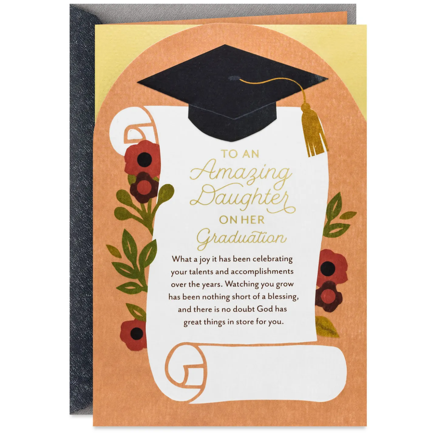 Cheering You On Religious Graduation Card for Daughter