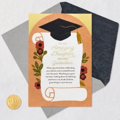 Cheering You On Religious Graduation Card for Daughter