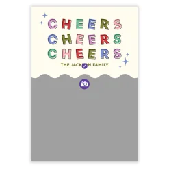Cheers Flat New Year Photo Card