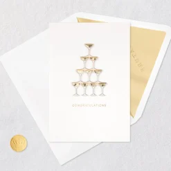 Cheers to a Lifetime of Happiness Wedding Card