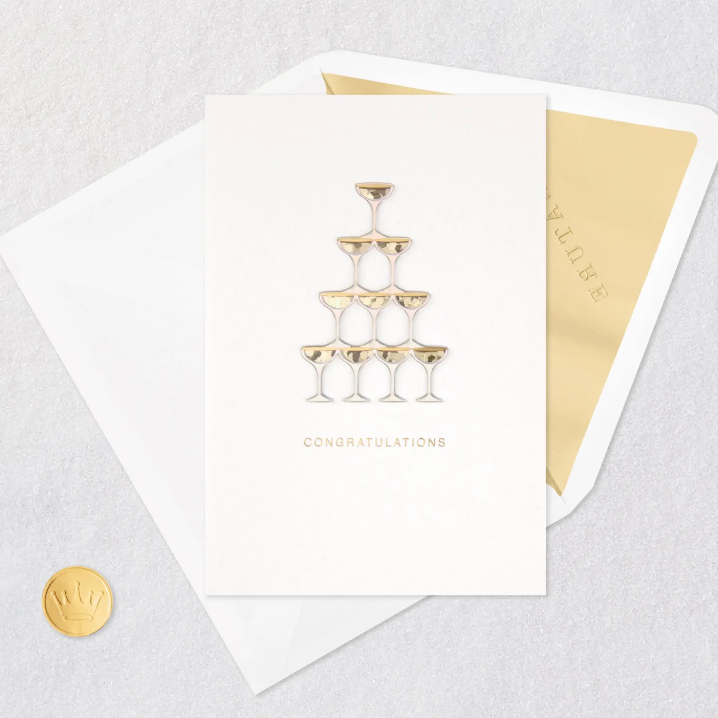 Cheers to a Lifetime of Happiness Wedding Card