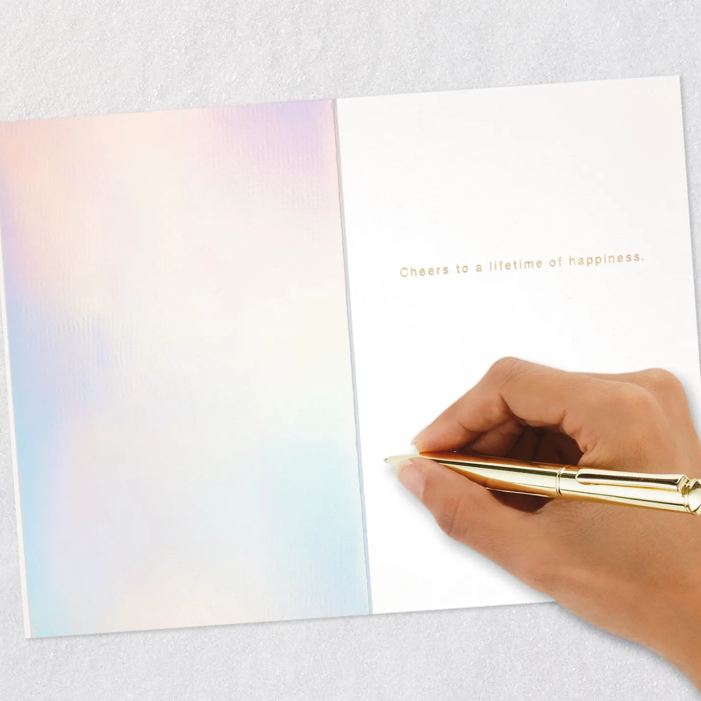 Cheers to a Lifetime of Happiness Wedding Card