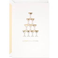 Cheers to a Lifetime of Happiness Wedding Card