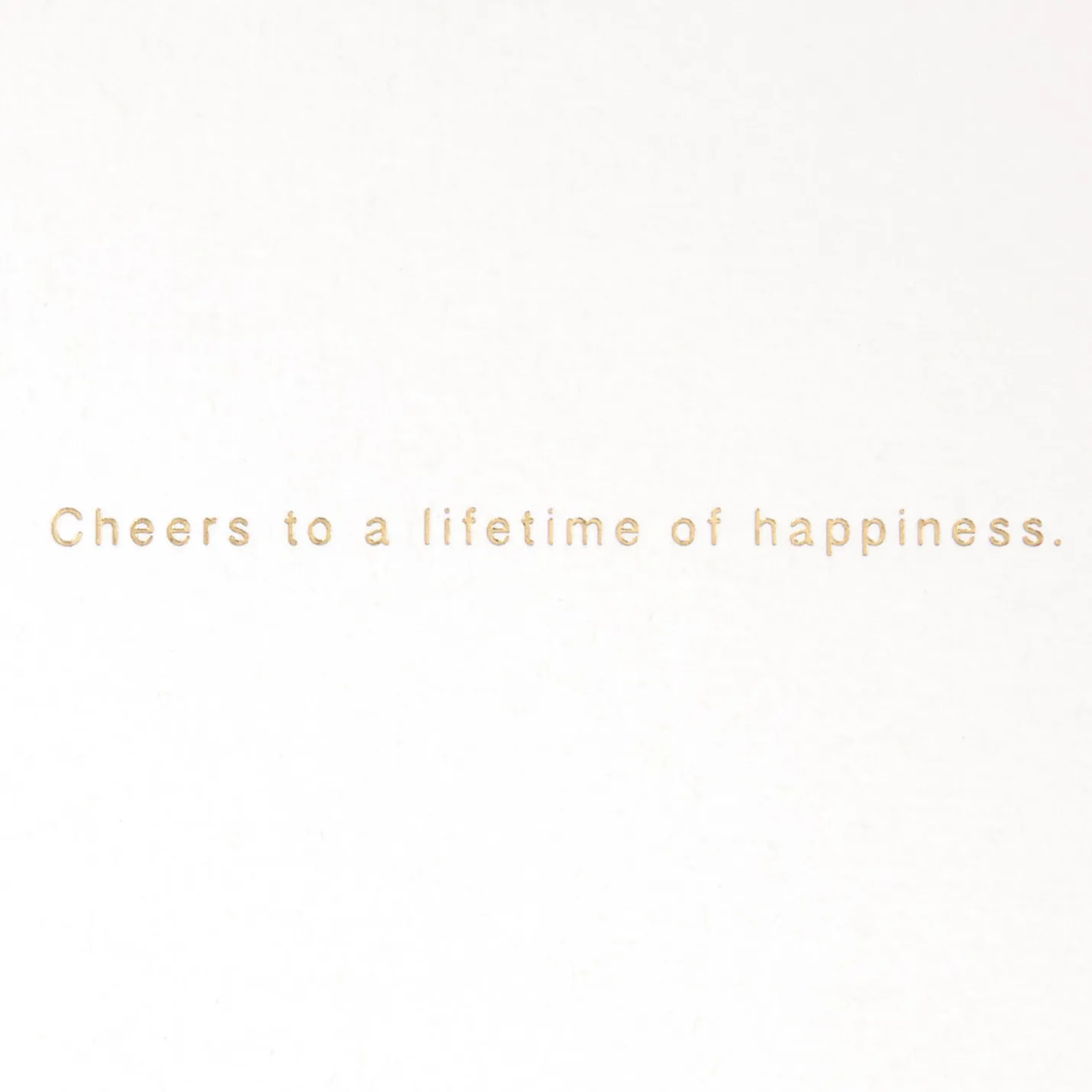 Cheers to a Lifetime of Happiness Wedding Card