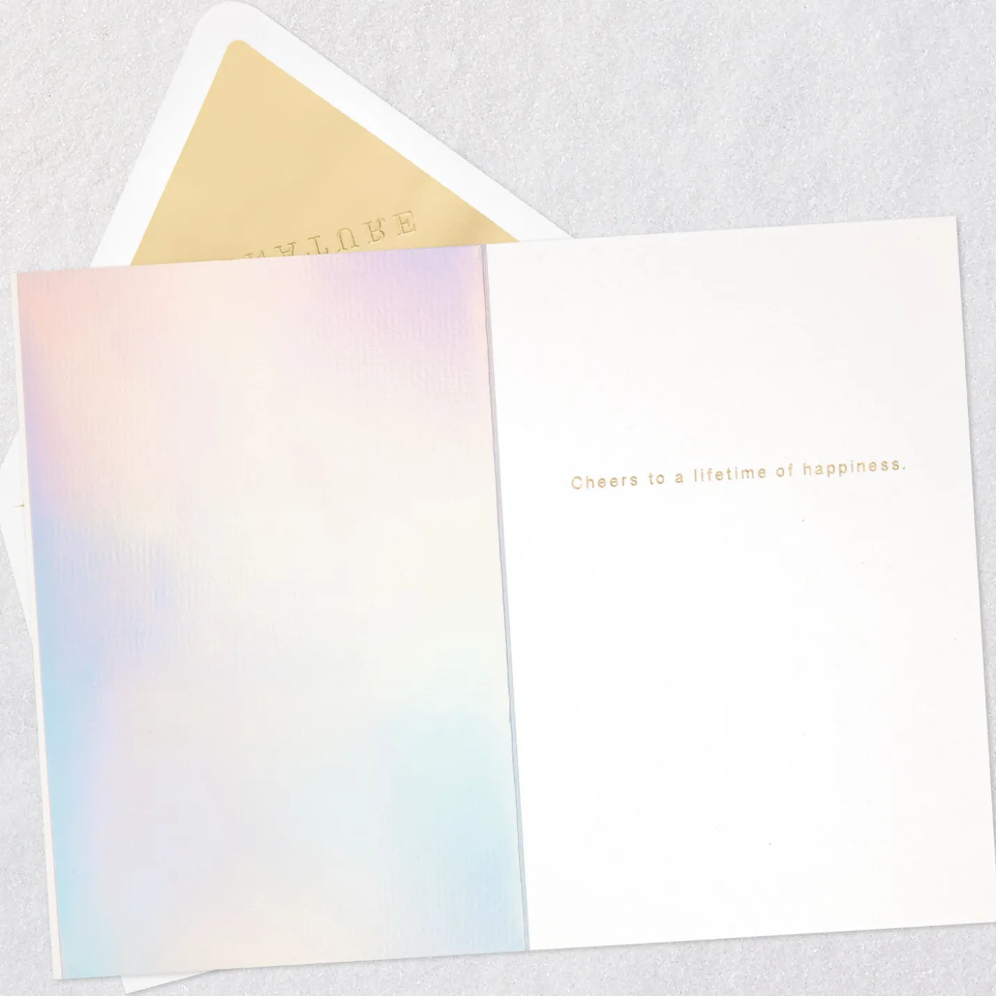 Cheers to a Lifetime of Happiness Wedding Card