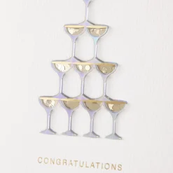Cheers to a Lifetime of Happiness Wedding Card