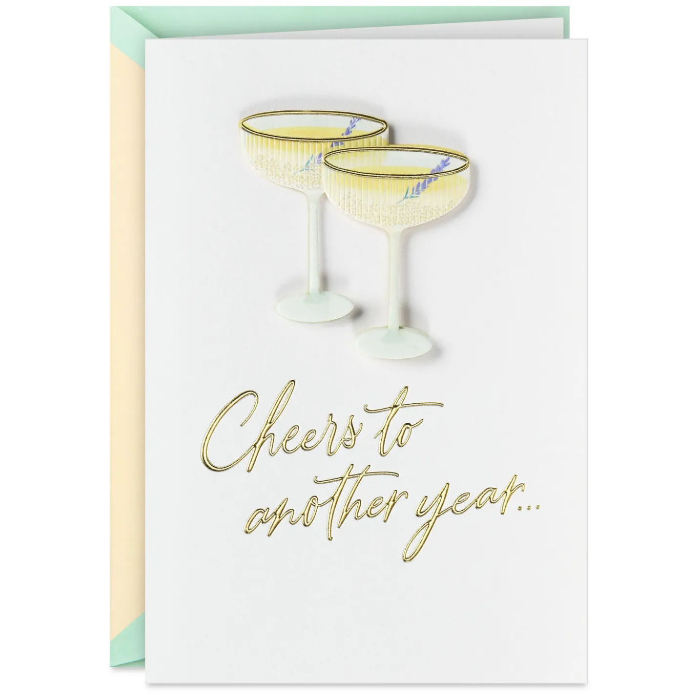 Cheers to Another Year Anniversary Card