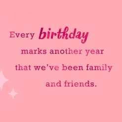 Cheers to Being Family and Friends Birthday Card for Sister