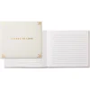 Cheers to Love Gold on Cream Linen Guest Book