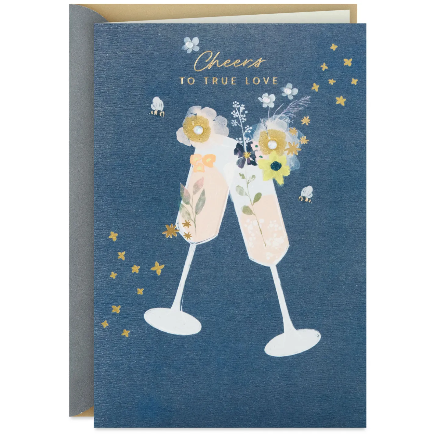 Cheers to True Love Anniversary Card