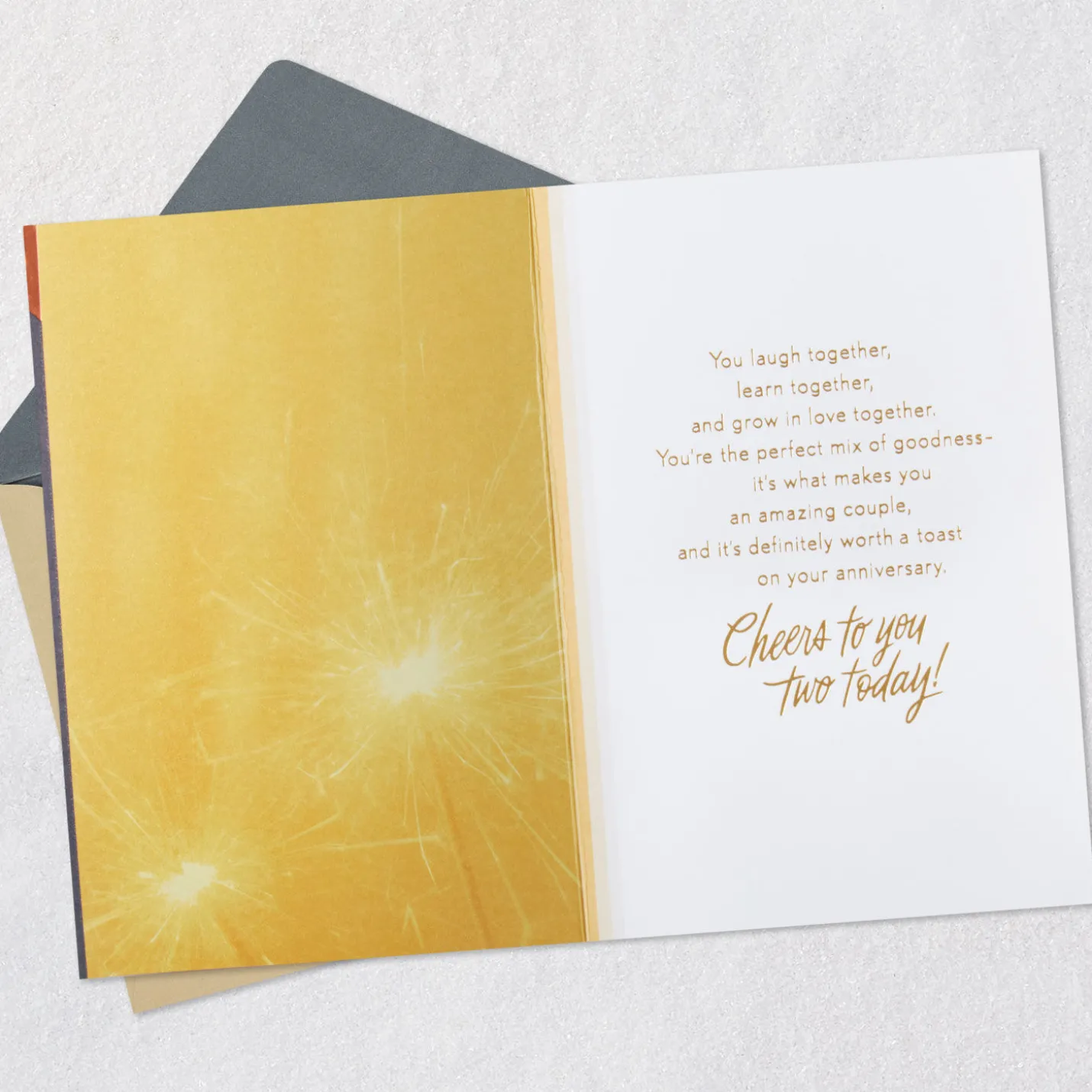 Cheers to You Two Anniversary Card for Couple
