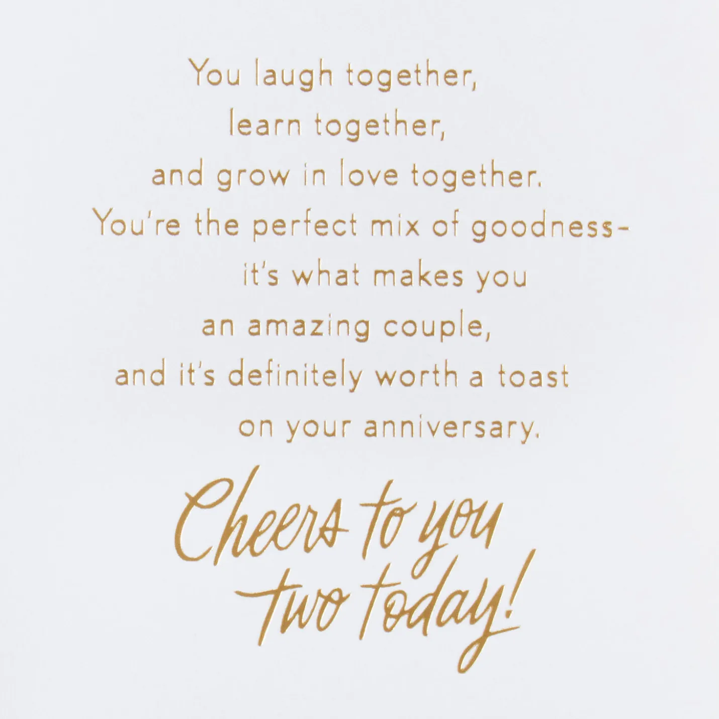 Cheers to You Two Anniversary Card for Couple