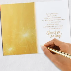 Cheers to You Two Anniversary Card for Couple