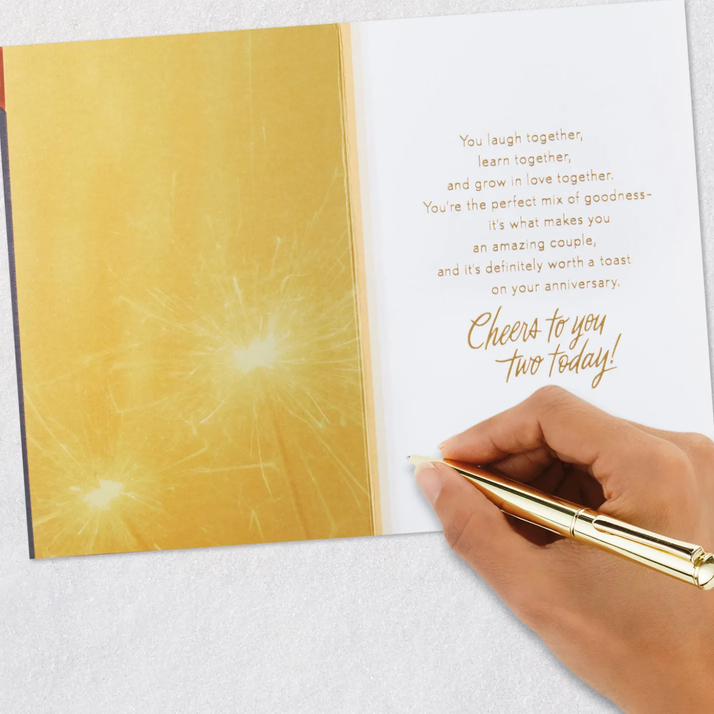 Cheers to You Two Anniversary Card for Couple