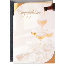 Cheers to You Two Wedding Card