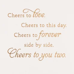 Cheers to You Two Wedding Card