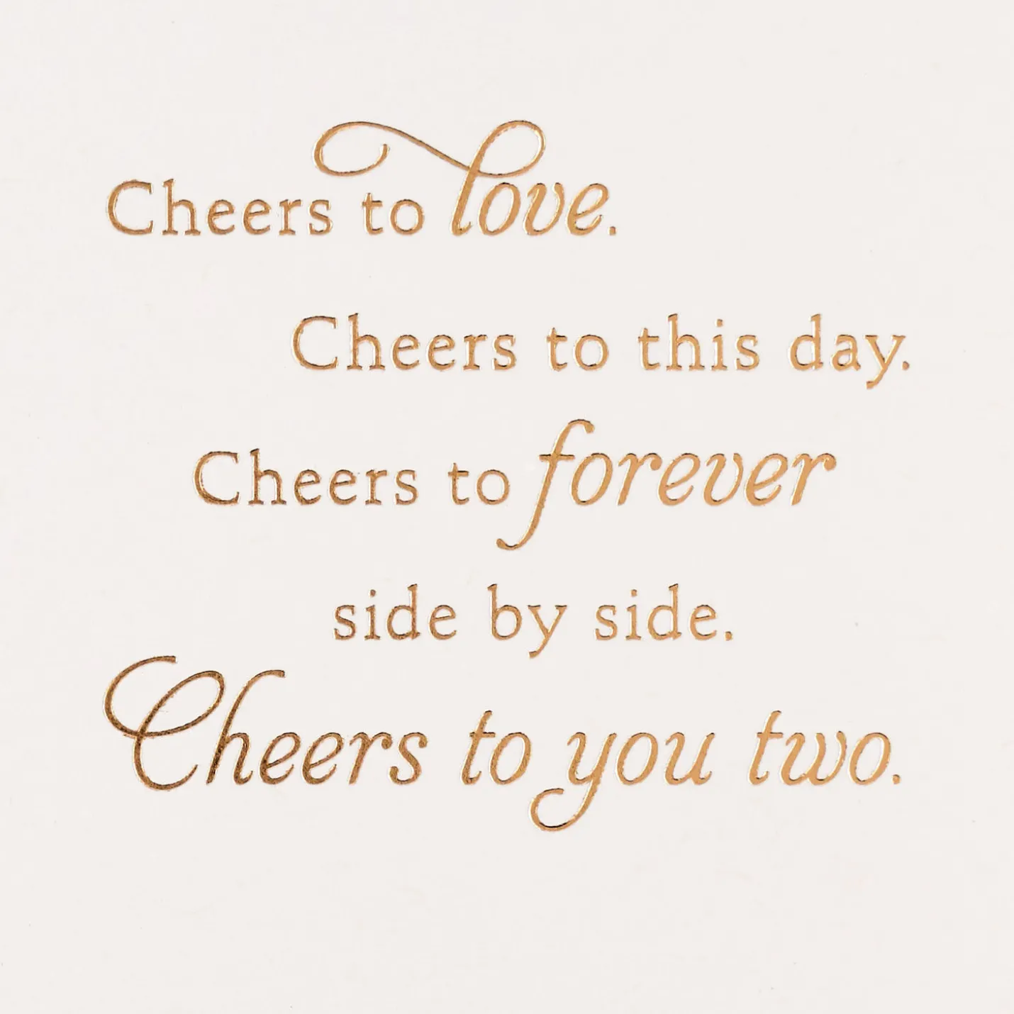 Cheers to You Two Wedding Card