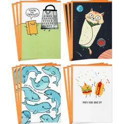 Cheesy Puns Assorted Funny Cards, Pack of 12