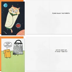 Cheesy Puns Assorted Funny Cards, Pack of 12