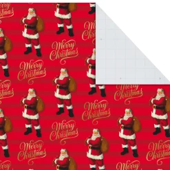 Christmas Prints Assorted Flat Wrapping Paper With Gift Tags, 12 sheets