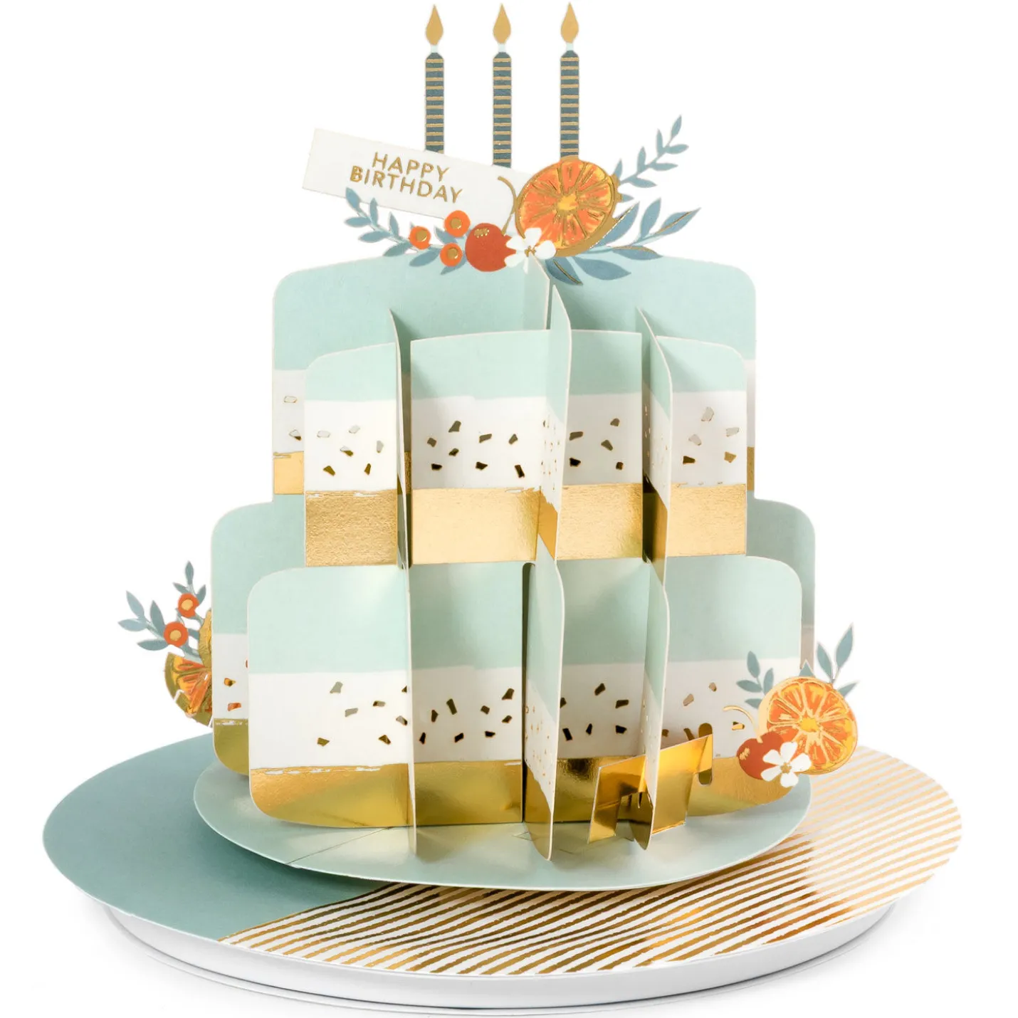 Citrus Cake Musical 3D Pop-Up Birthday Card With Motion