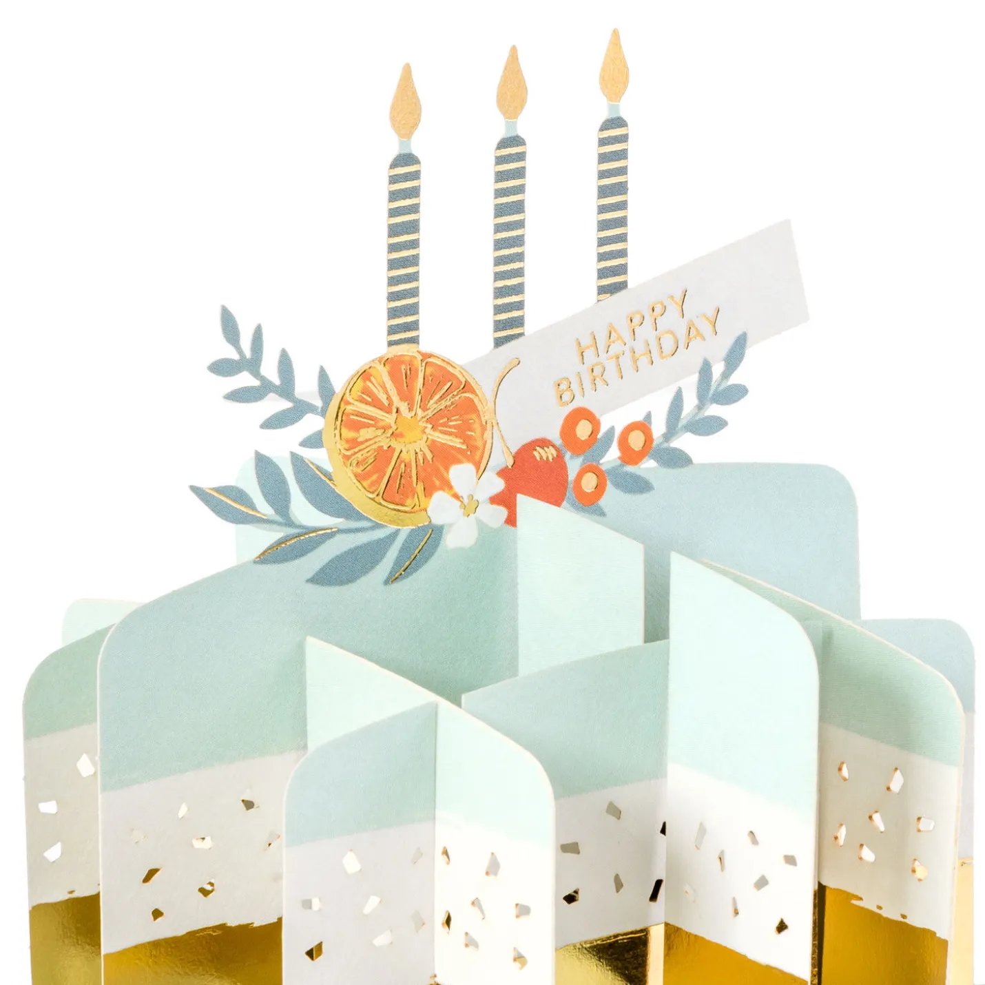 Citrus Cake Musical 3D Pop-Up Birthday Card With Motion