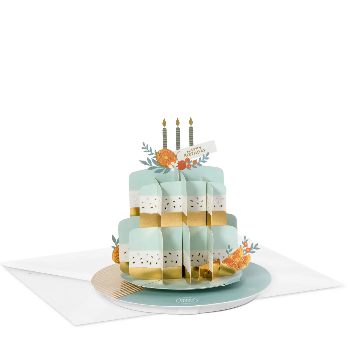 Citrus Cake Musical 3D Pop-Up Birthday Card With Motion