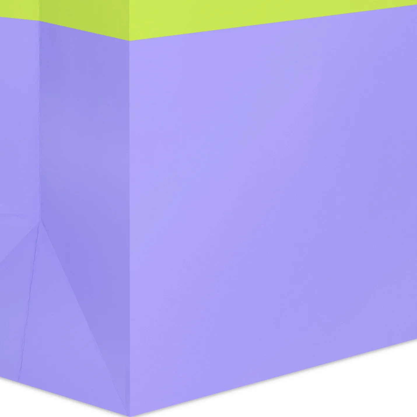 13" Citrus Green and Lavender Color Block Large Gift Bag