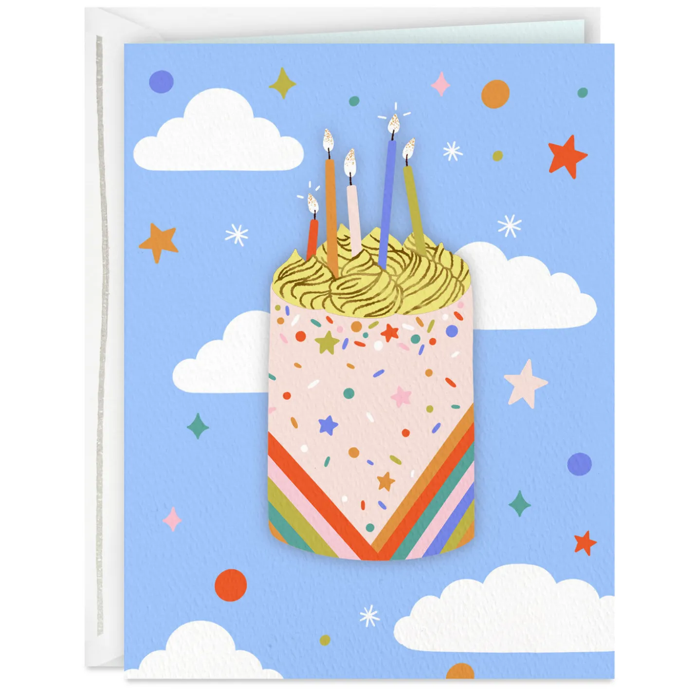 Classic Cake and Candle Vibes Birthday Card