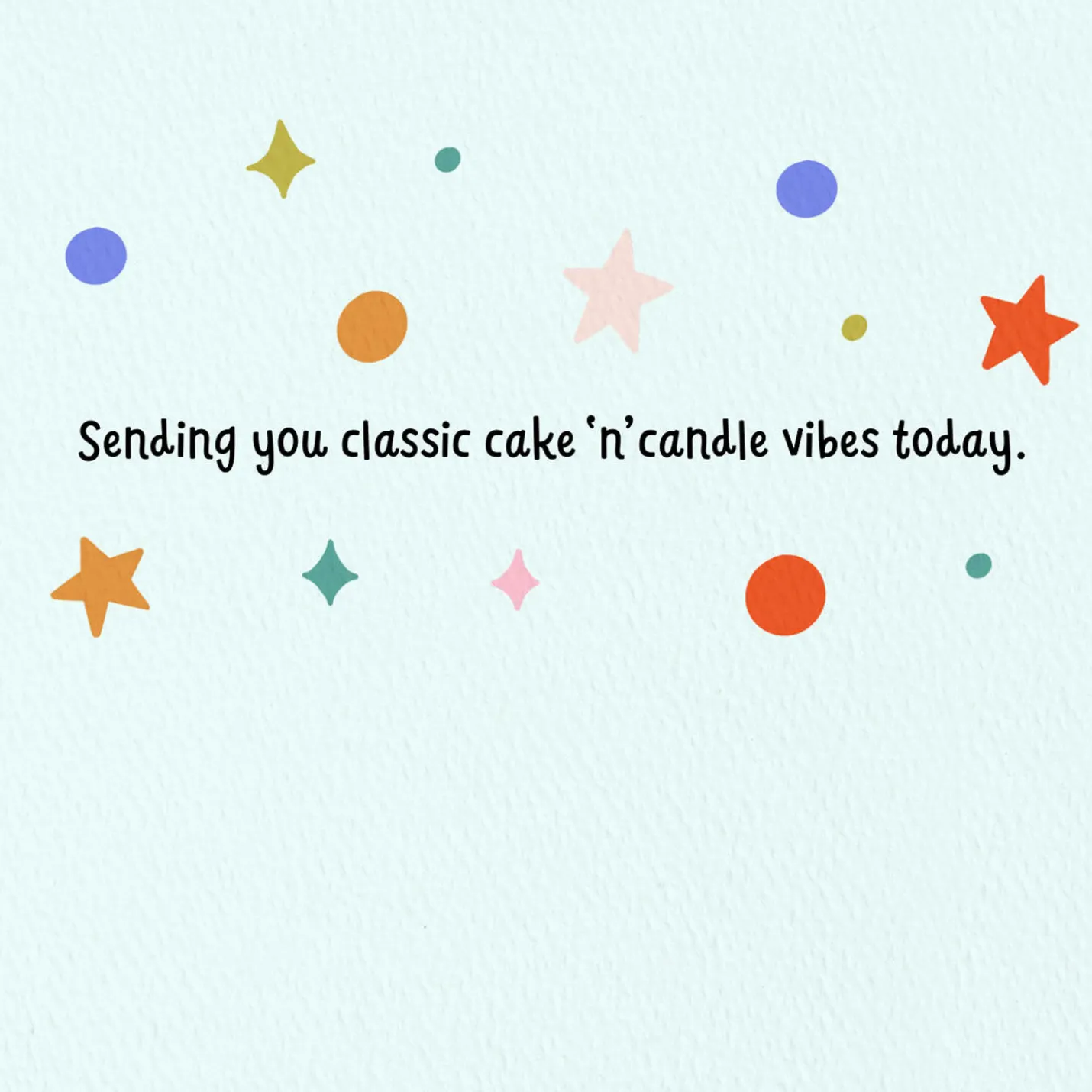 Classic Cake and Candle Vibes Birthday Card