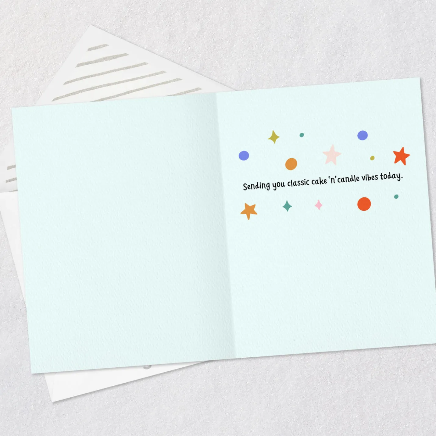 Classic Cake and Candle Vibes Birthday Card
