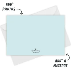 Classic Blue Banner Baby Boy Flat Birth Announcement